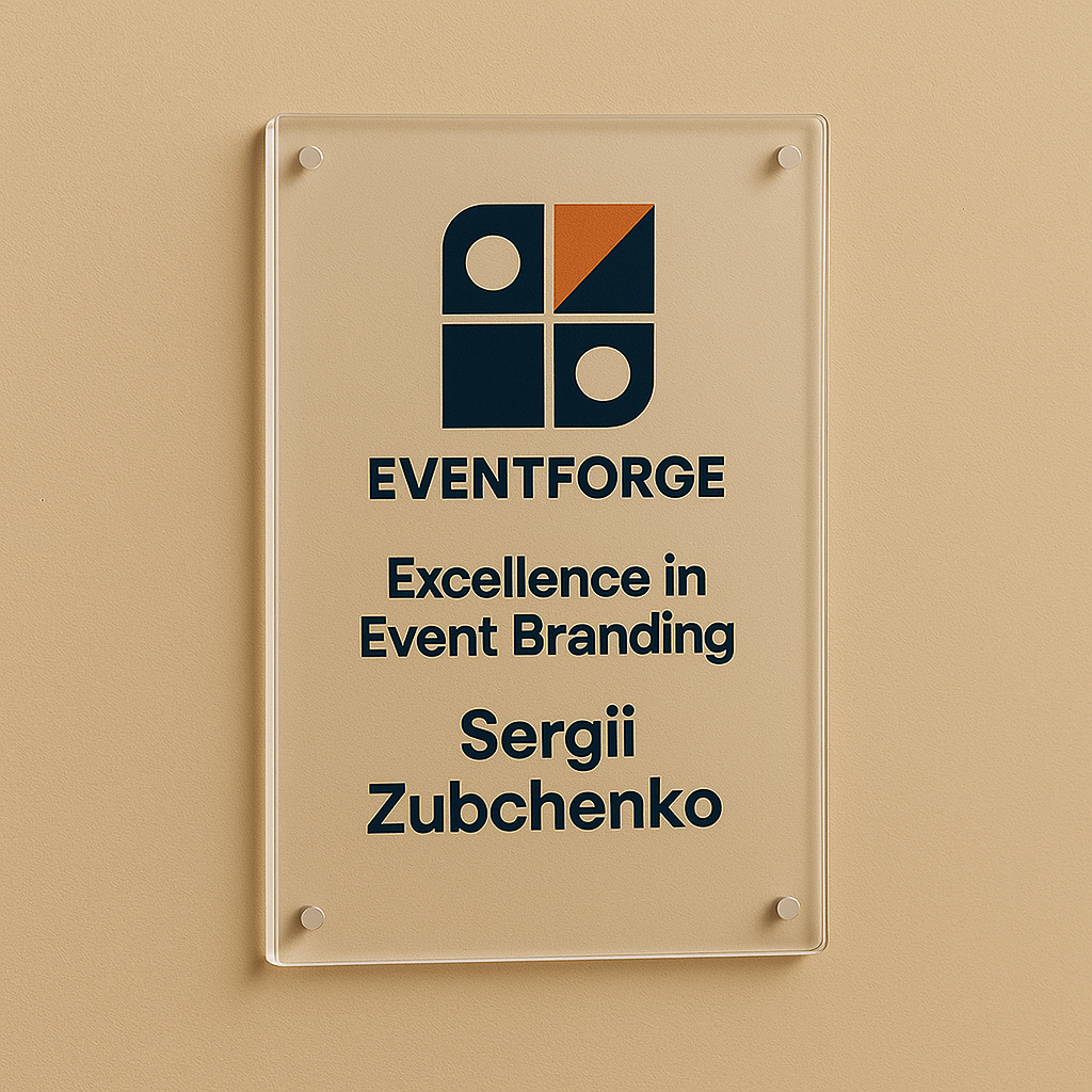 Product catalog. Branded event merchandise 28 Award Plaque