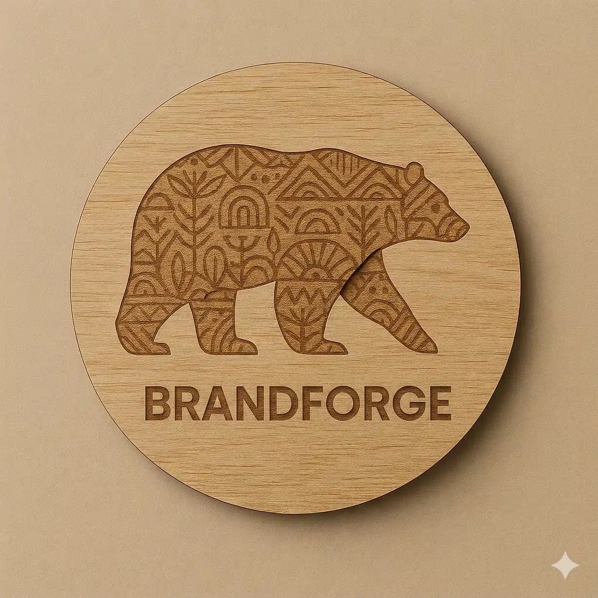 Brändätty kaiverrettu poletti