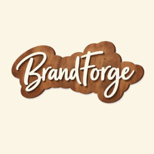 Puinen logokyltti taustalevyllä