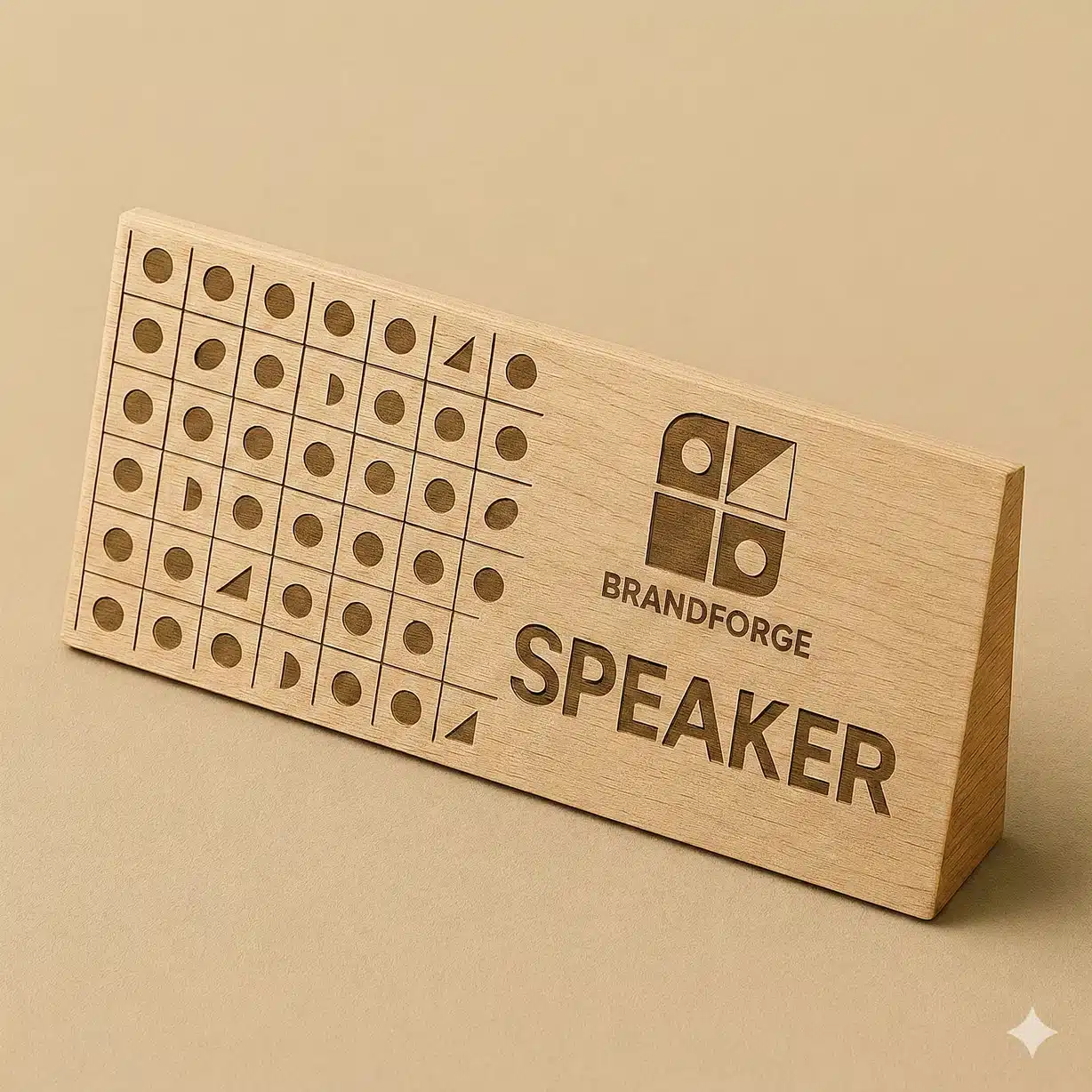 Puinen pöytäkyltti