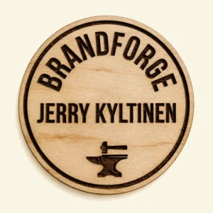 Pyöreä puinen nimikyltti